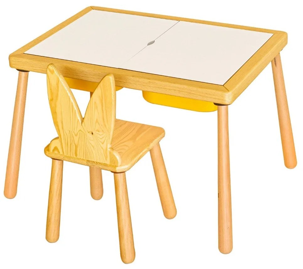 Gyerekasztal székekkel Table and Chair - Yellow