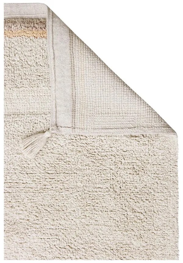 Krémszínű mosható kézi szövésű pamut szőnyeg 140x200 cm Bloom Natural – Lorena Canals