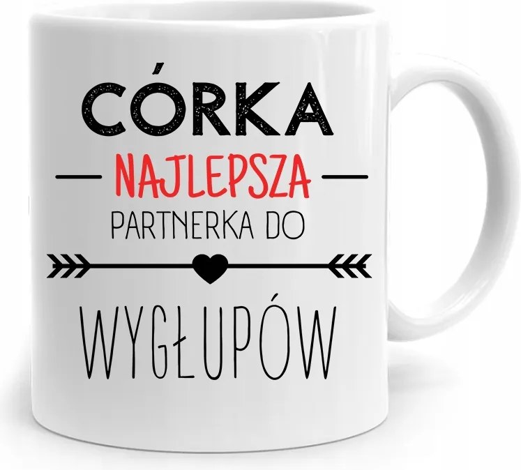 Bögre Ajándék Lányának Hülyéskedés Partnernek, fényképes nyomattal