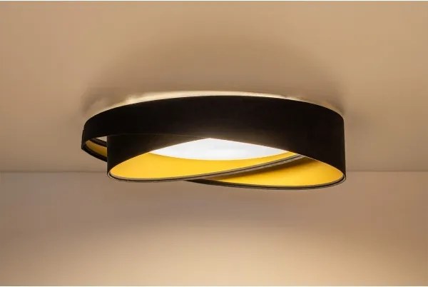 LED dimmelhető mennyezeti lámpa SM. GALAXY M. LED/24W/230V Ø 55 cm fekete/arany + távirányító