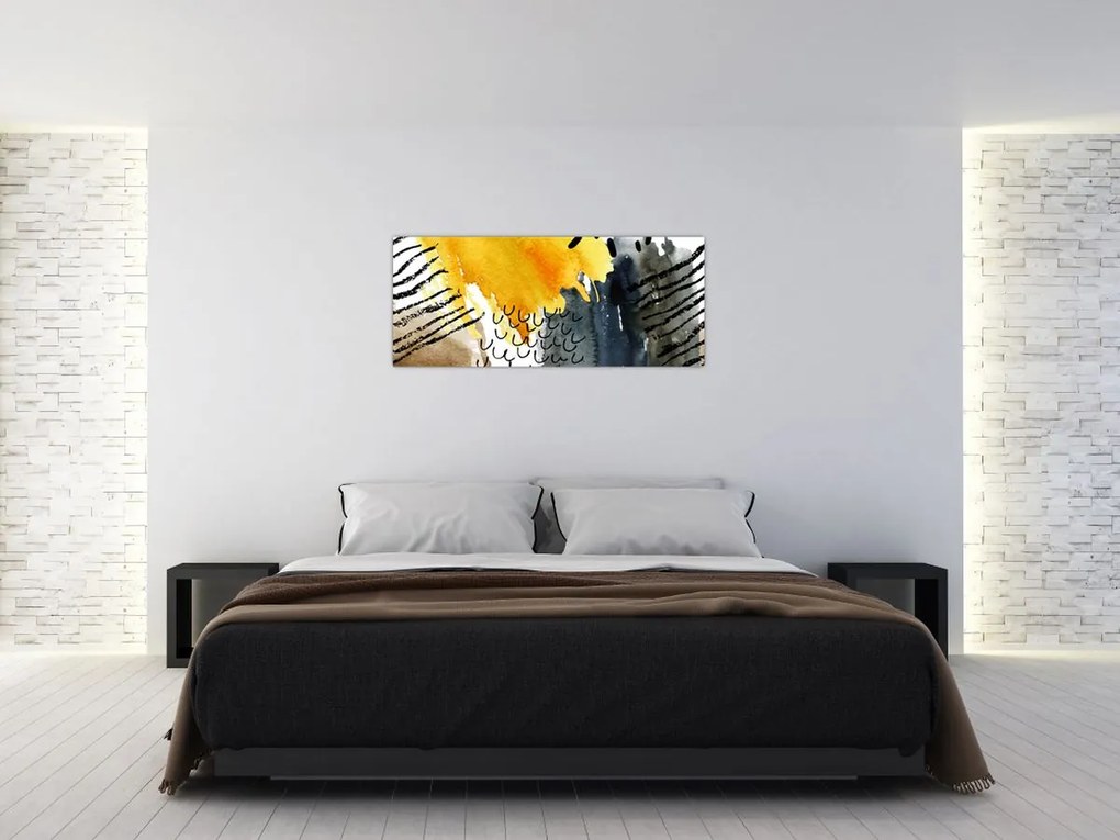 Kép - Absztrakt akvarell (120x50 cm)