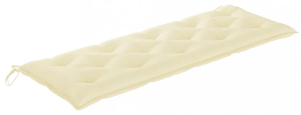 tömör tíkfa Batavia pad krémszínű párnával 150 cm