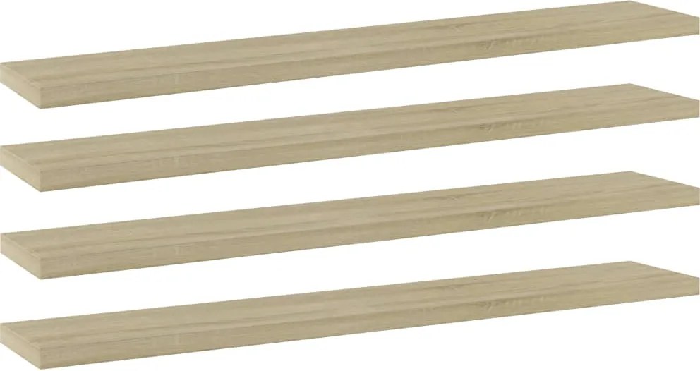 vidaXL 4 db sonoma-tölgy színű forgácslap könyvespolc 60 x 10 x 1,5 cm