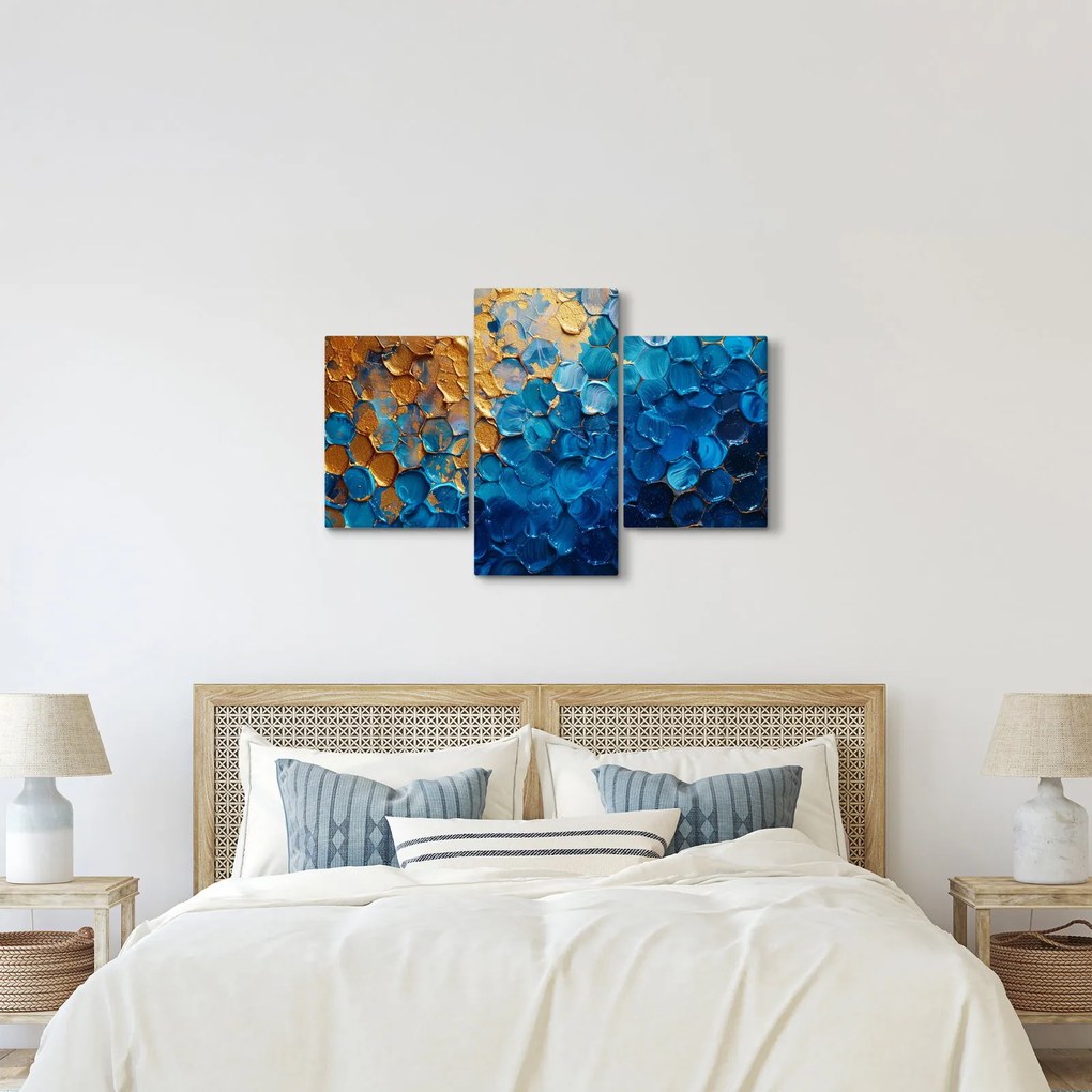 Kép - Kék-arany festmény (90x60 cm)
