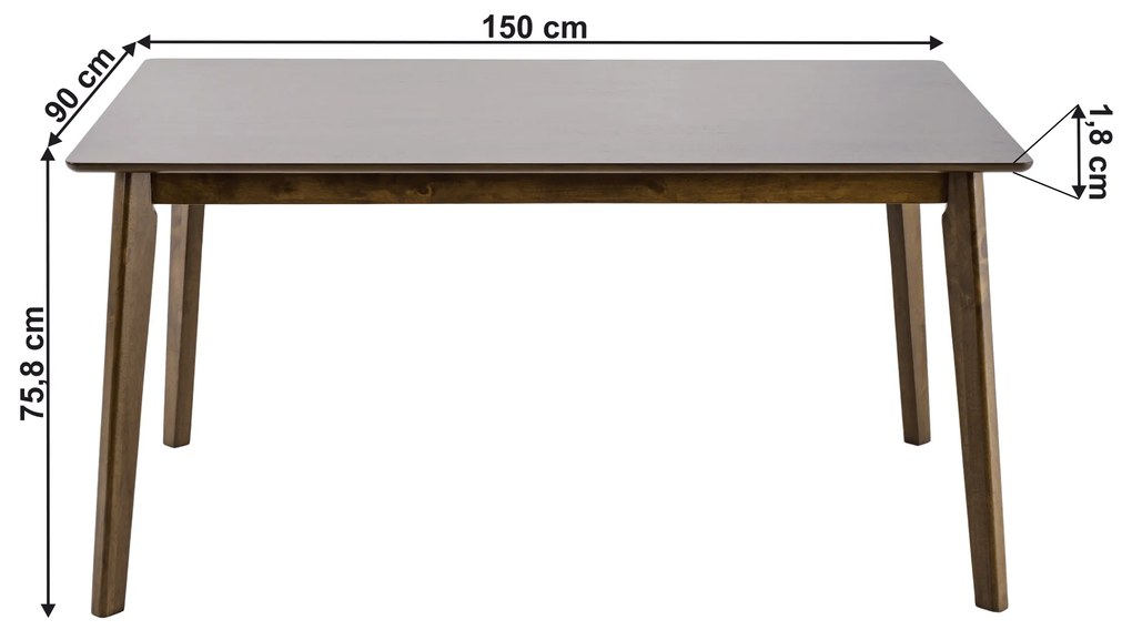 Étkező szett 1+6, dió/bézs/barna, HARISON