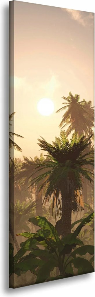 Vászonkép Naplemente Pálmafák Természet 40x120 cm