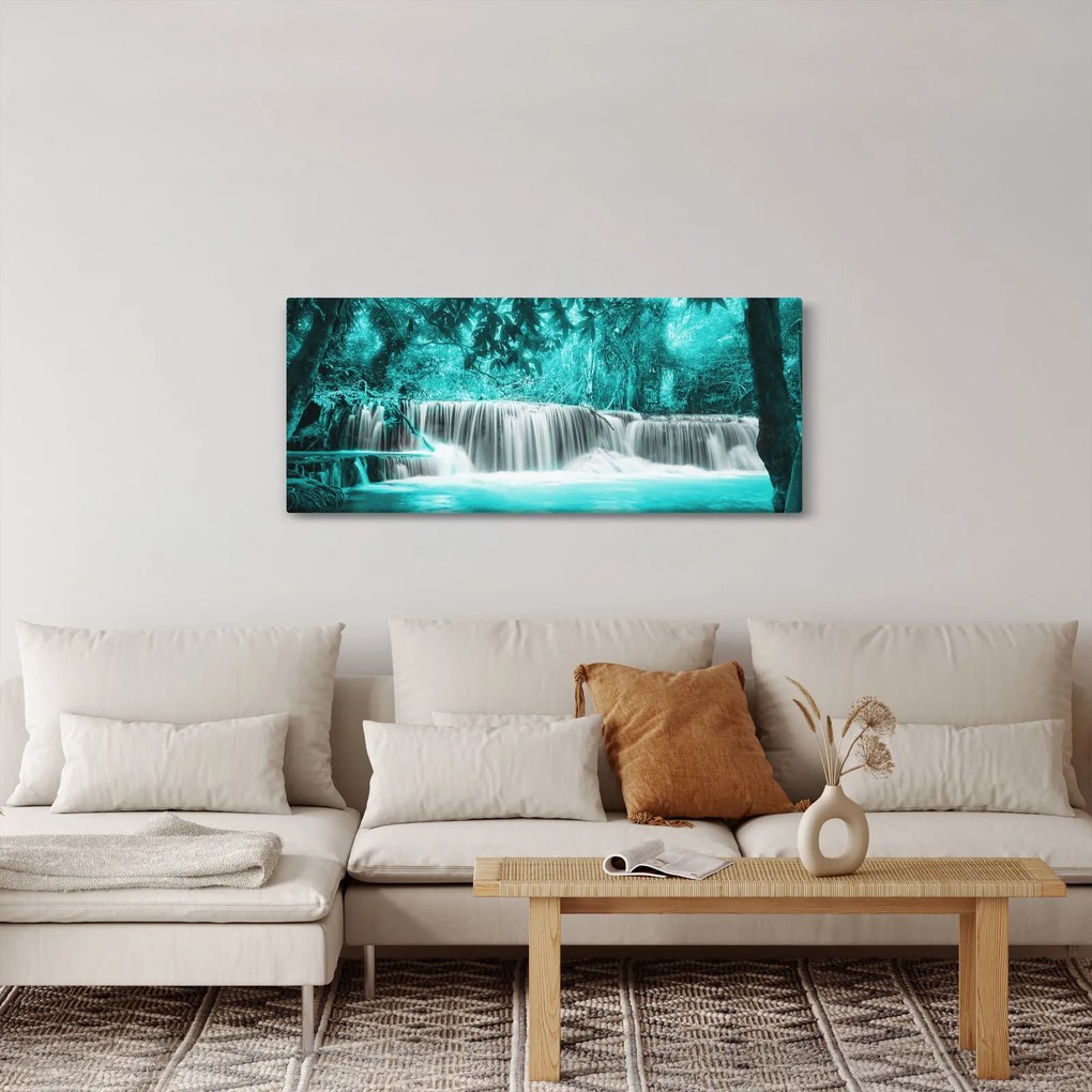Kép - Kék vízesés (120x50 cm)