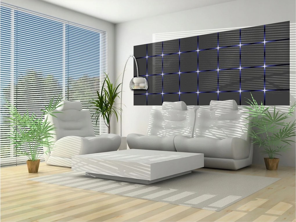 Tapéta Absztrakt Fény Ritmus Vonalak Sötét minimalizmus 250x104 +ragasztó