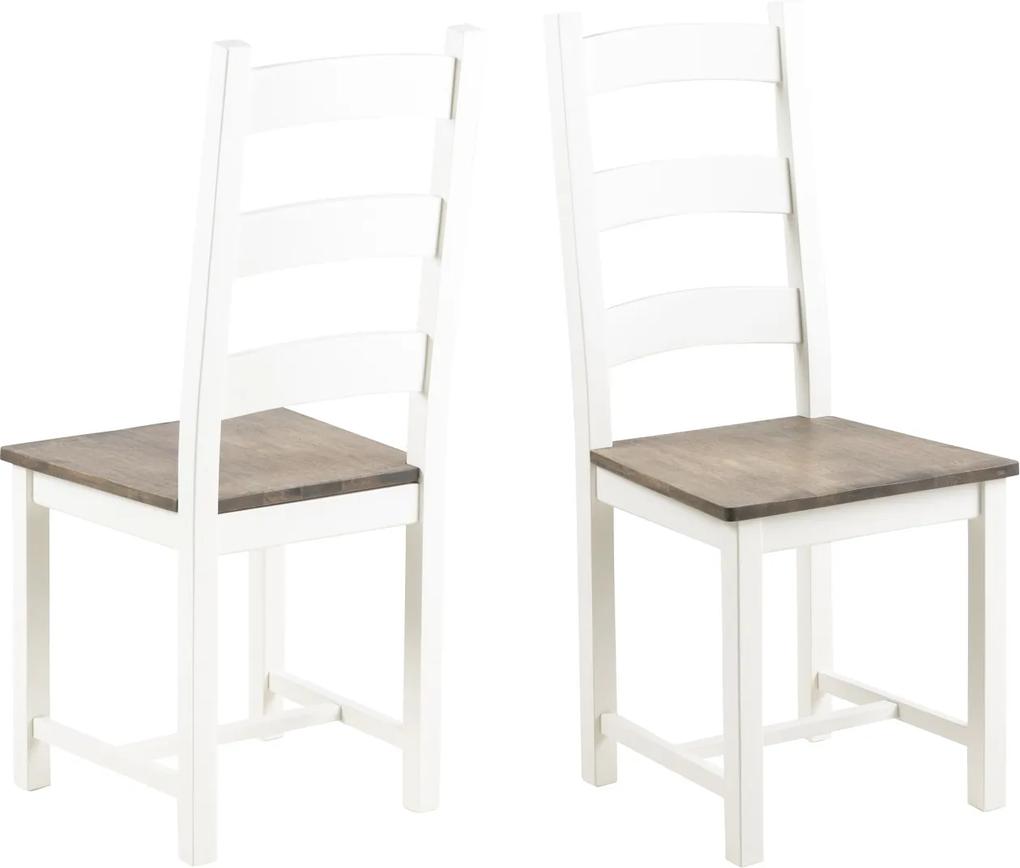 Ízléses szék Alexio - fehér / barna