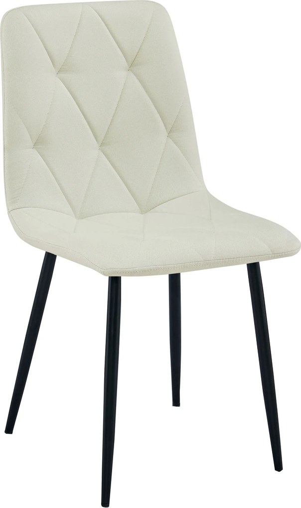 Krém étkezőszék LIBRA fekete lábakkal