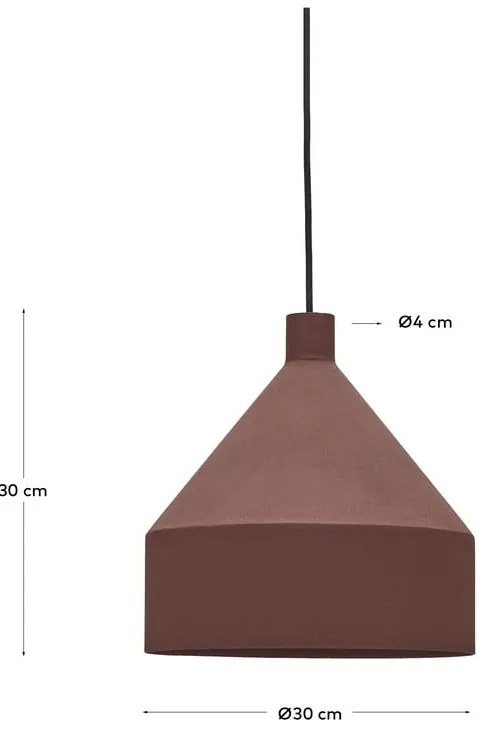 Terrakotta színű függőlámpa fém búrával ø 30 cm Peralta – Kave Home