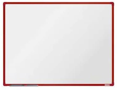 BoardOK fehér mágneses tábla, 120 x 90 cm, piros