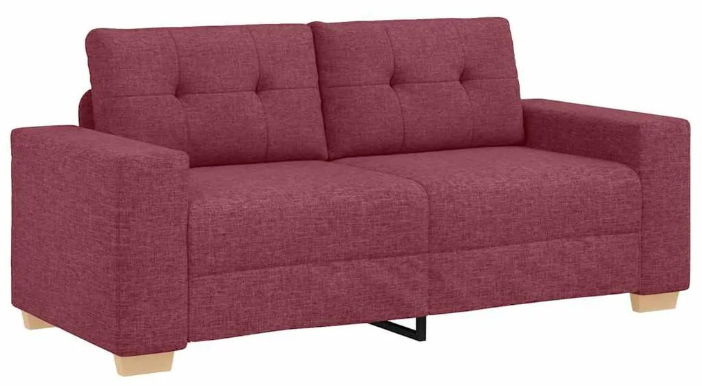 borvörös szövet loveseat kanapé 140 cm