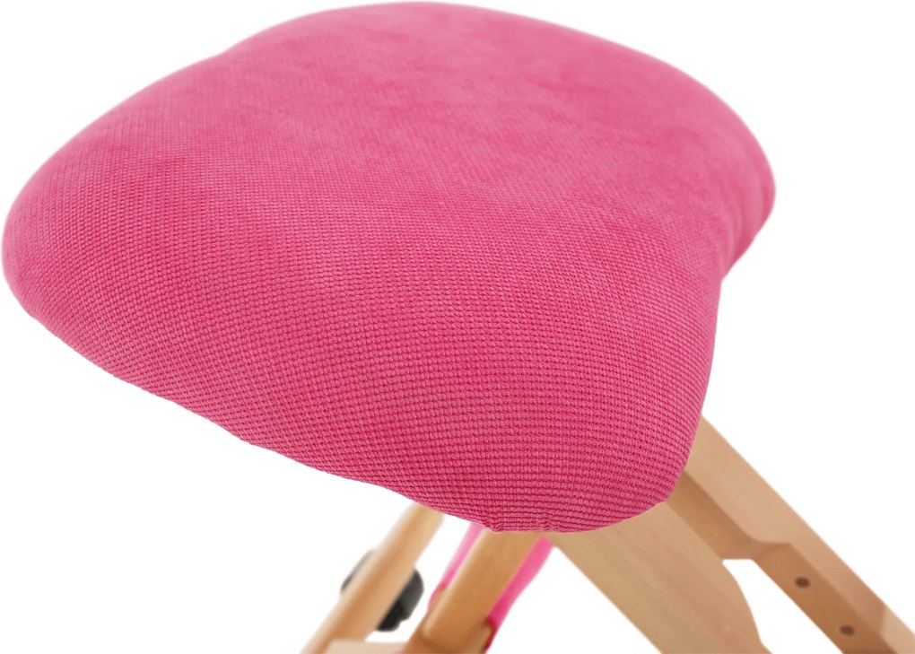 Ergonomikus térdelőszék, rózsaszín/bükkfa, GROCO