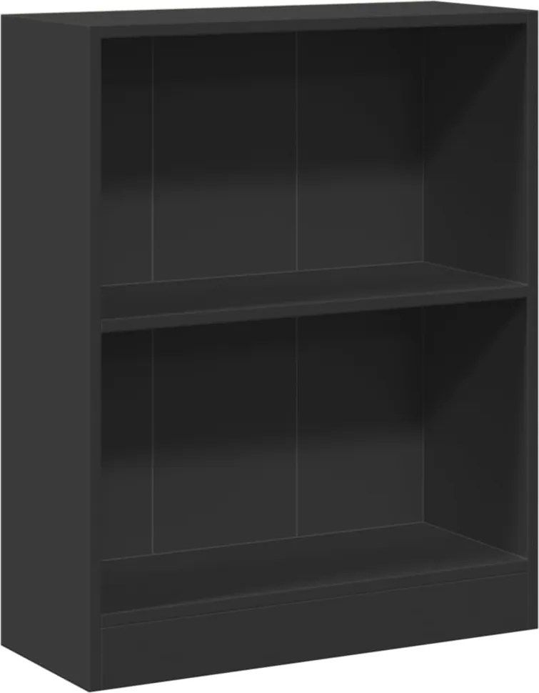 vidaXL fekete szerelt fa könyvespolc 60 x 24 x 76 cm