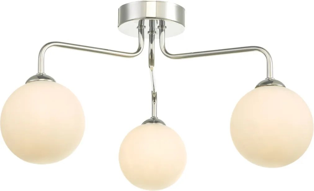 DAR LIGHTING FEY0350-02 FEYA Mennyezeti Csillár Opál, Csiszolt Króm G9 IP20