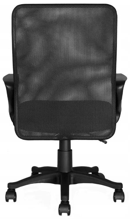 Állítható magasságú, hálós háttámlás, gurulós irodai szék, fekete