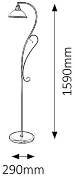 Rabalux 2758 - Állólámpa ELISETT 1xE27/60W/230V