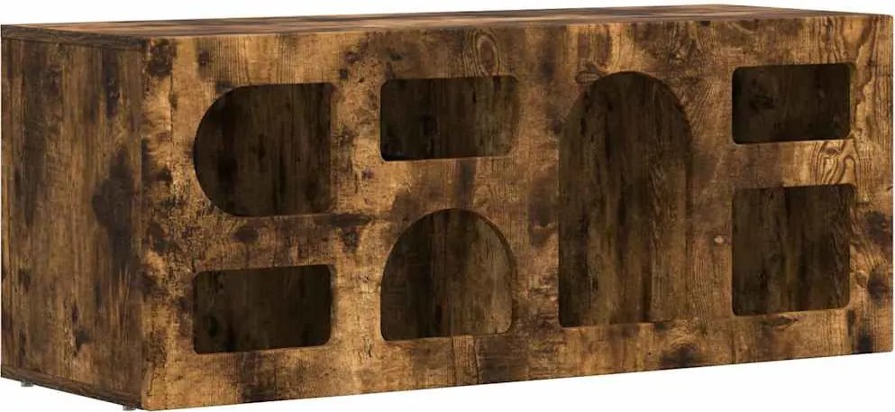 vidaXL TV szekrény Füstölt tölgy 100 x 35 x 40 cm Faanyag