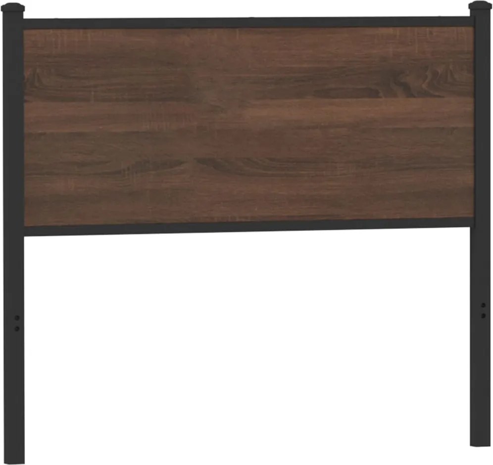vidaXL barna tölgy színű szerelt fa és acél csere fejtámla 107 cm