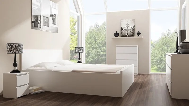 Drohmo M6 120 2X3 komód, 120x75x30 cm, fehér
