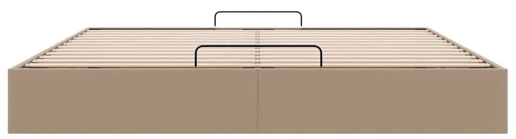 Ottomán ágykeret matrac nélkül cappucino 160x200 cm műbőr