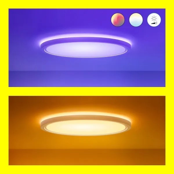 WiZ - LED RGB állítható fényű SUPERSLIM mennyezeti lámpa LED/22W/230V Wi-Fi fehé