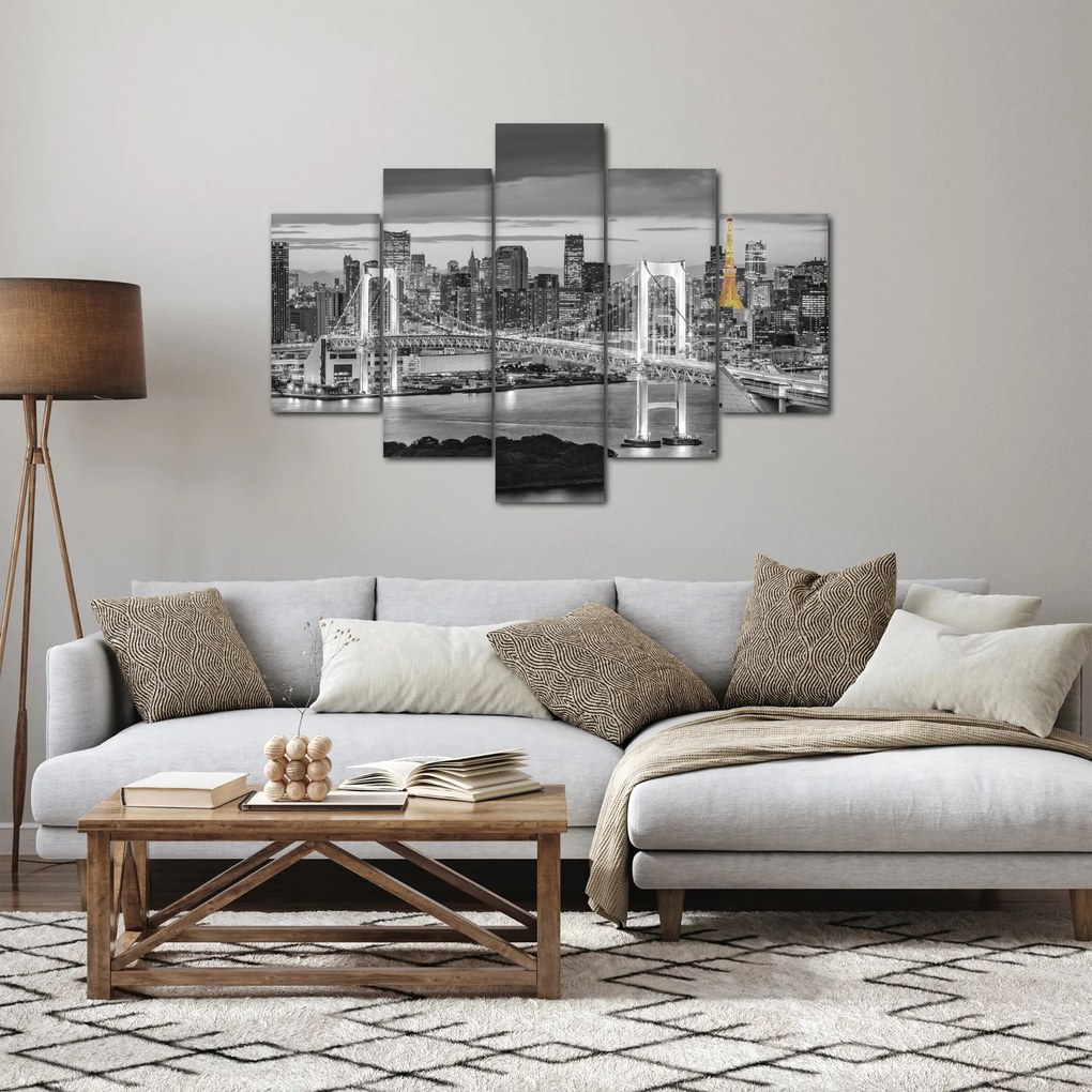 Kép - A nagyváros a sárga toronnyal (150x105 cm)