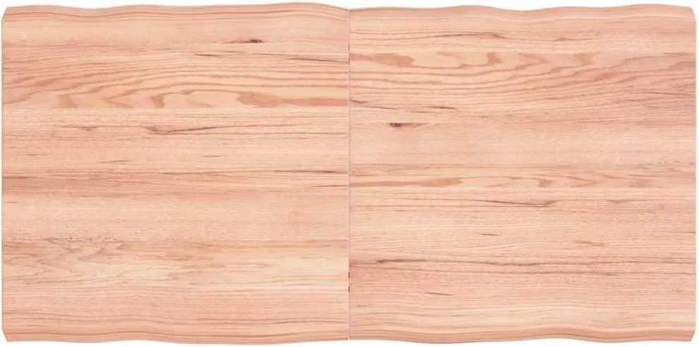 vidaXL világosbarna asztallap 120x60x(2-6)cm kezelt tömör élőszegélyes