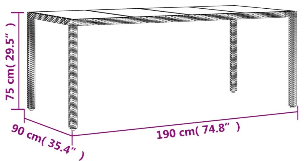 9részes szürke polyrattan/akácfa kerti étkezőgarnitúra párnával