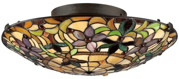 Elstead QZ-KAMI-F - Tiffany KAMI mennyezeti lámpa 2xE27/60W/230V