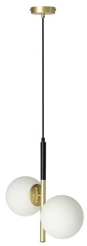 Csillár zsinóron DUO 2xE14/40W/230V arany/fekete