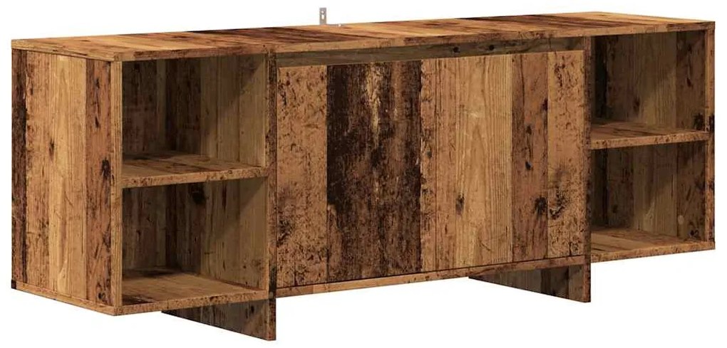 antik fa színű szerelt fa TV-szekrény 130 x 35 x 50 cm