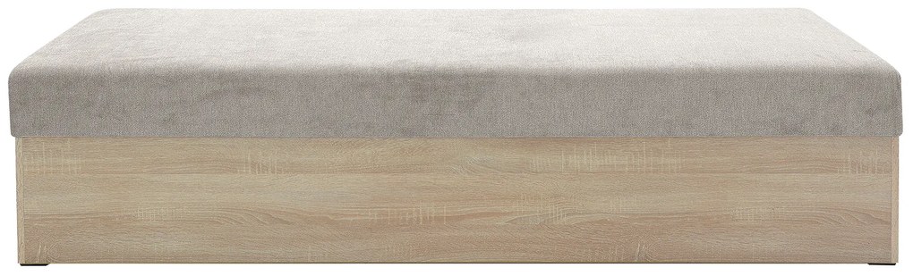 Egyszemélyes ágy (heverő) 85 cm Idona (barnásszürke) (ágyráccsal és matraccal) (tárolóhellyel). 1098586