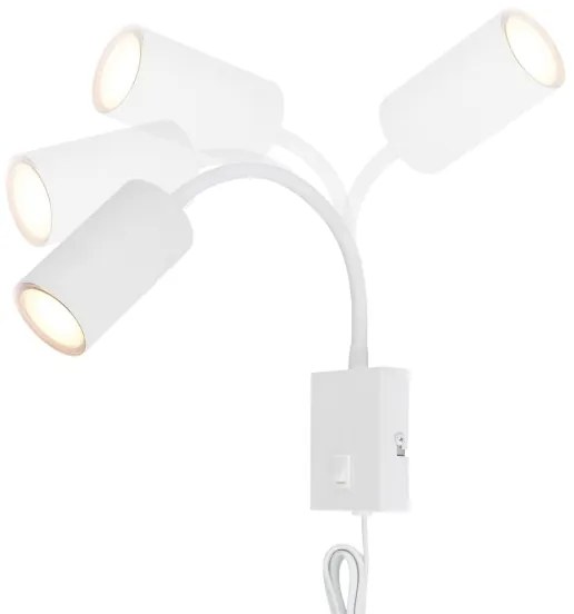 Globo 57911WW - Rugalmas fali lámpa ROBBY 1xGU10/25W/230V fehér