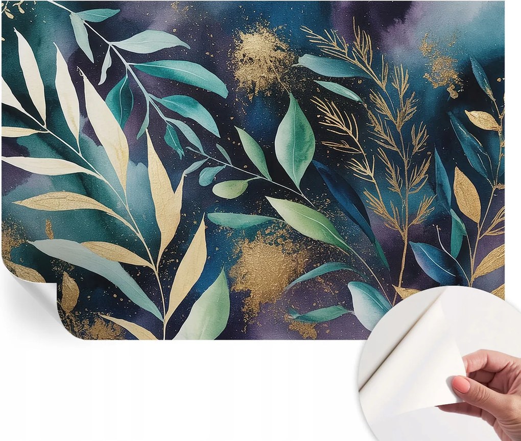 Design fali fotótapéta öntapadós Botanikus levelek 104x70 cm
