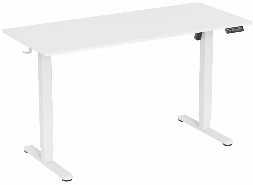Elektromosan állítható magasságú íróasztal - 140x60cm fehér ülő-/állómunkához - LVN System Lite LV1716