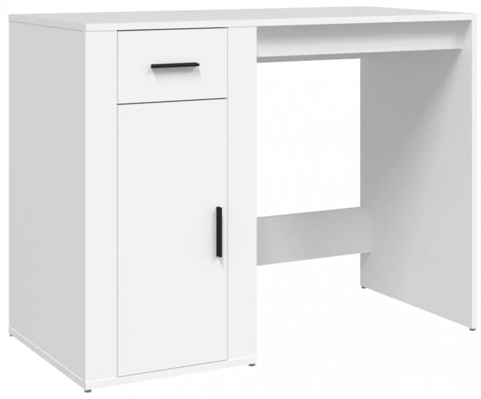 fehér szerelt fa íróasztal 100 x 49 x 75 cm