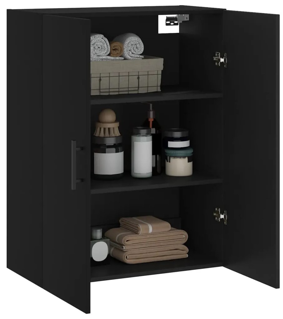 vidaXL fekete fali szekrény 69,5 x 34 x 90 cm