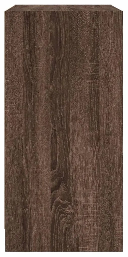 barna tölgyszínű kisszekrény üvegajtókkal 68 x 37 x 75,5 cm