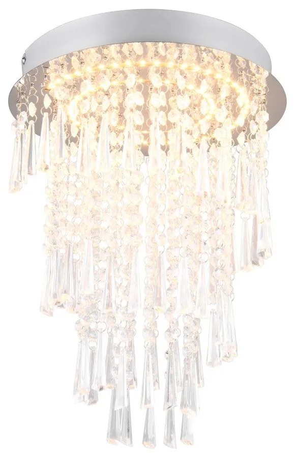 Ezüstszínű LED mennyezeti lámpa ø 30 cm Pomp – Reality