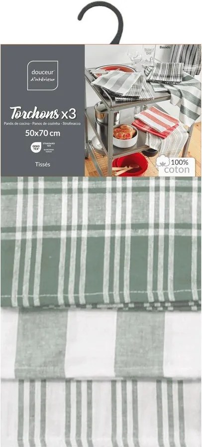 Pamut konyharuha szett 3 db-os 50x70 cm Bayado – douceur d'intérieur