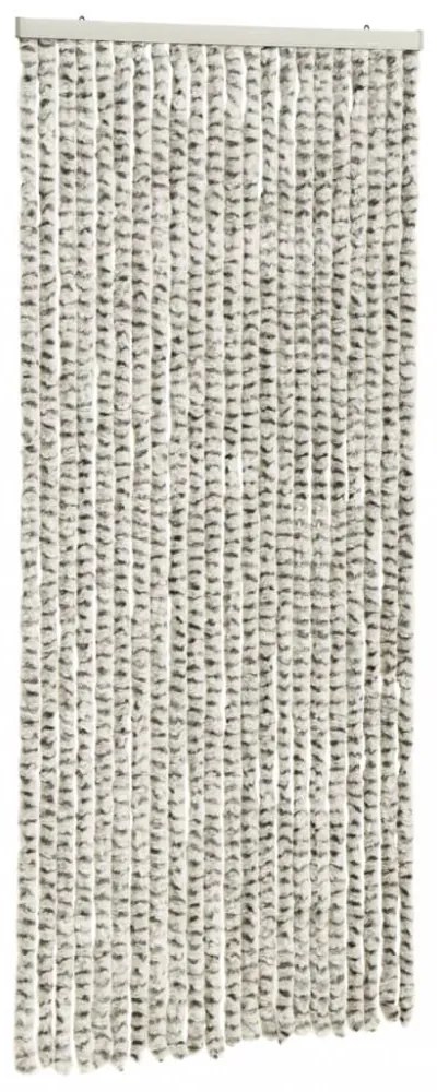 világos- és sötétszürke zsenília rovarfüggöny 90 x 220 cm