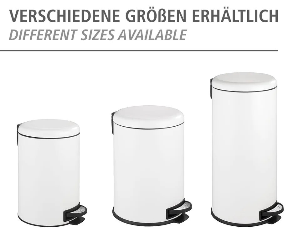 Fehér acél pedálos szemetes 30 l Leman – Wenko