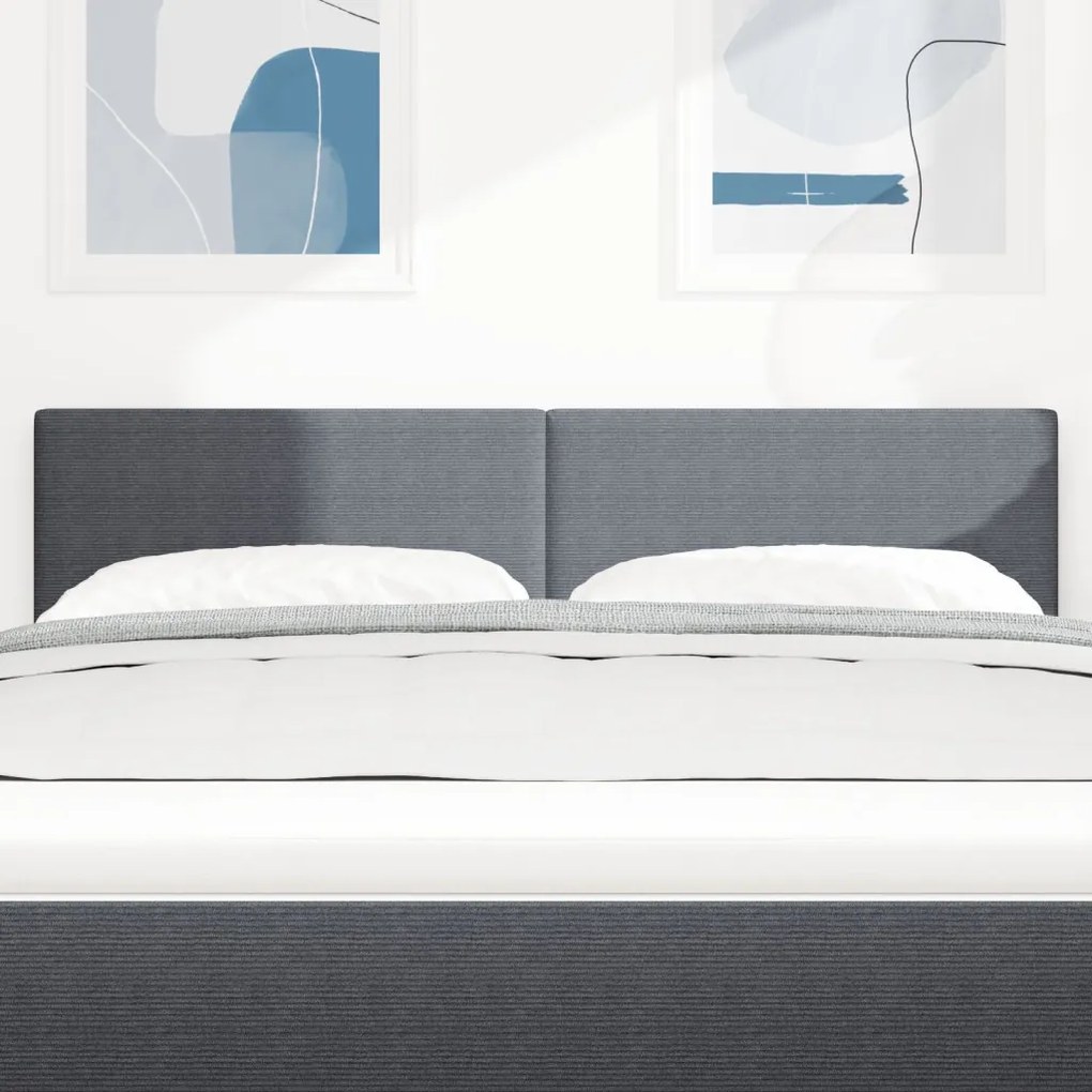 LED Fejtámla Egyszerű Design Sötétszürke 80 cm Corduroy Szövet