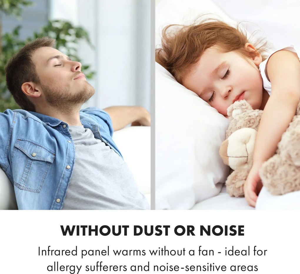 Klarstein Wonderwall Air Art Smart, infravörös hősugárzó, 80 x 60 cm, 500 W, márvány