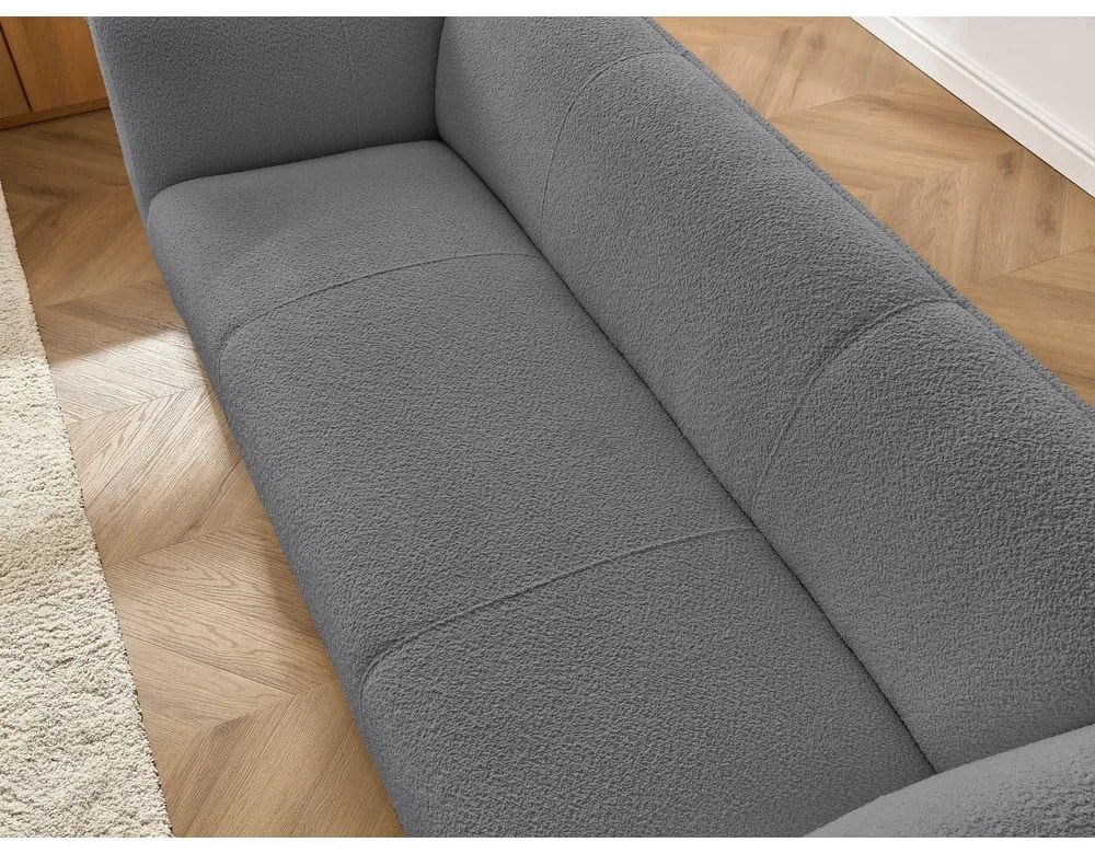 Sötétszürke buklé kanapé 242 cm Giorgia – Bobochic Paris