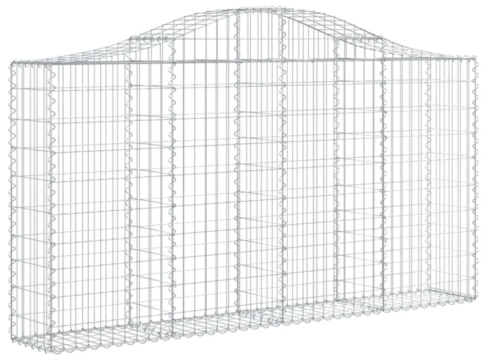 íves horganyzott vas gabion kosár 200x30x100/120 cm