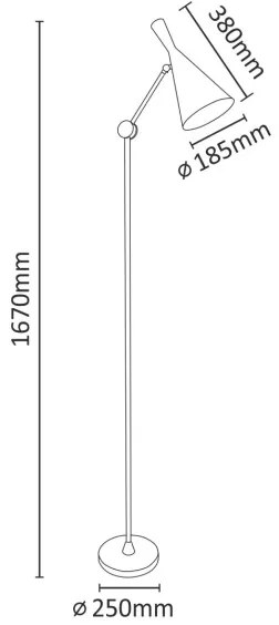 Állólámpa MODERN 1xE27/20W/230V fehér