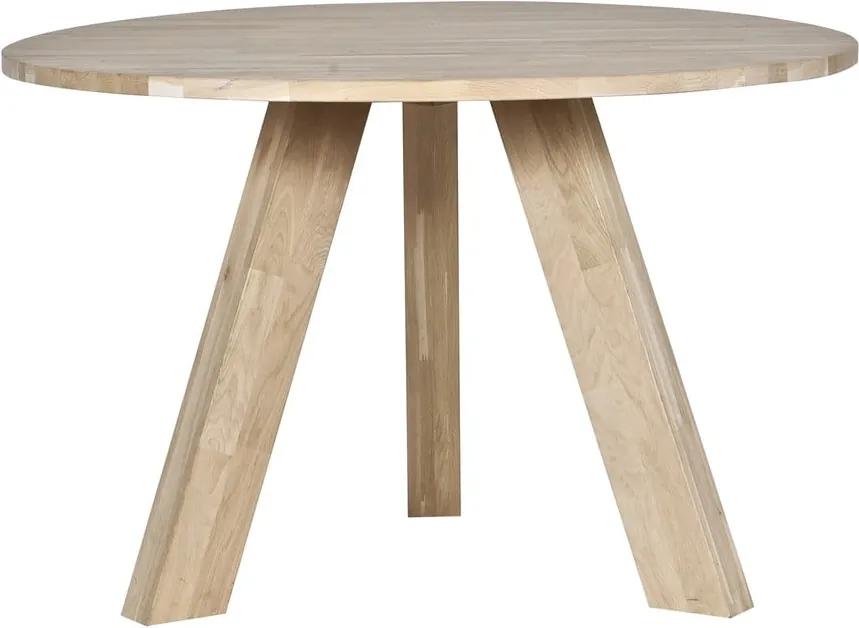 Rhonda tölgyfa étkezőasztal, ⌀ 129 cm - WOOOD